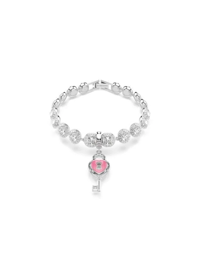 SWAROVSKI  Idyllia Crystal Charm Rhodium Plated Bracelet for Women | Best Price UAE
